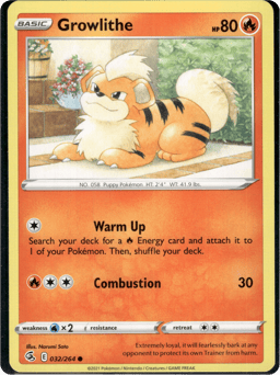 2021 Growlithe #32 Fusion Strike
