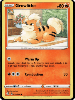 2021 Growlithe #32 Fusion Strike