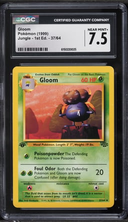 1999 Pokemon Jungle 1st Edition Gloom #37 CGC 7.5 NRMT+