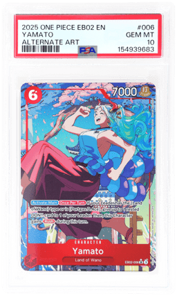 2025 One Piece Extra Booster Anime 25th Collection Alternate Art Yamato #EB02-006 PSA 10