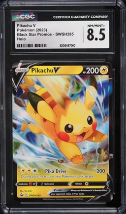 2023 Pokemon Sword & Shield Promo Crown Zenith Holo Pikachu V #SWSH285 CGC 8.5 NM-MT+