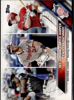 2016 2015 National League Batting Average Leaders: Paul Goldschmidt / Dee Gordon / Bryce Harper #338 Topps