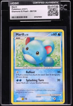 2007 Pokemon Diamond & Pearl Marill #88 CGC AUTH