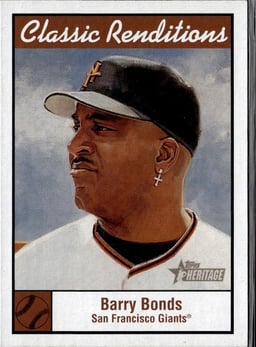 2001 2001 Topps Heritage Classic Rendition Barry Bonds #CR3 Topps Heritage Classic Rendition