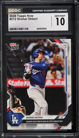 2026 Topps Now Shohei Ohtani #212 CGC 10 GEM MINT