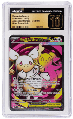 2026 Pokemon Mega Evolution Ascended Heroes Ultra Rare Mega Audino Ex #253 CGC PRI
