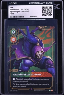 2026 Riftbound League Of Legends LoL Spiritforged Jax #193 CGC AUTH