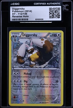 2014 Pokemon XY Reverse Holo Diggersby #112 CGC AUTH