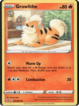 2021 Growlithe #32 Fusion Strike
