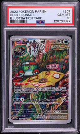 2023 Pokemon Scarlet & Violet Paradox Rift IR Brute Bonnet #207 PSA 10 GEM MINT