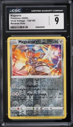 2020 Pokemon Sword & Shield Vivid Voltage Reverse Holo Magearna #128 CGC 9 MINT