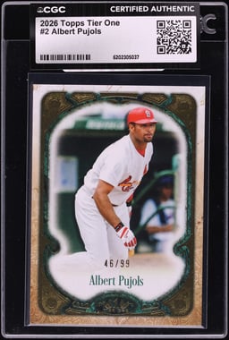 2026 Topps Tier One Albert Pujols /99 #2 CGC AUTH