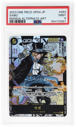 2023 One Piece Kingdoms of Intrigue Japanese Manga Alternate Art Sabo #OP04083 PSA 9