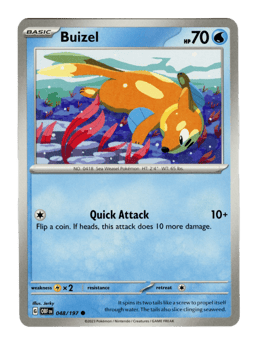 2023 Buizel #48 Obsidian Flames
