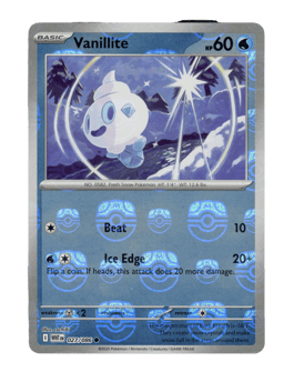 2025 Vanillite  (Master Ball) #027 White Flare