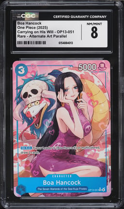 2025 One Piece Japanese Carrying On His Will Alt Art Boa Hancock #OP13-051 CGC 8 NM-MT