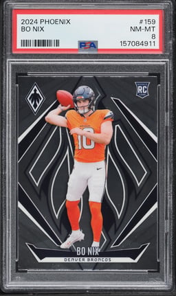 2024 Panini Phoenix Bo Nix ROOKIE #159 PSA 8 NM-MT