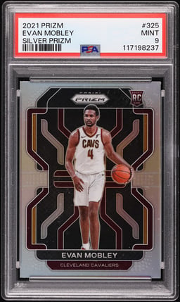 2021 Panini Prizm Silver Evan Mobley ROOKIE #325 PSA 9 MINT