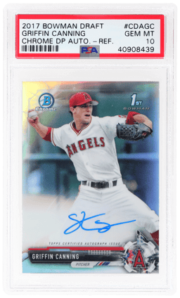 2017 Bowman Chrome Draft Autograph Refractor Griffin Canning #CDA-GC 174/499 PSA 10