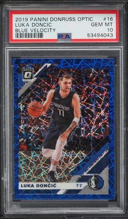 2019 Donruss Optic Blue Velocity Luka Doncic #16 PSA 10 GEM MINT