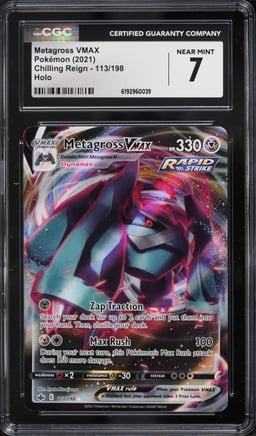 2021 Pokemon Sword & Shield Chilling Reign Alt Art Metagross VMAX #113 CGC 7 NRMT
