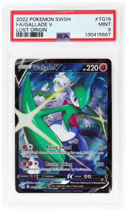 2022 Pokemon Sword and Shield Lost Origin Trainer Gallery Gallade V #TG19 PSA 9