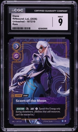 2026 Riftbound League Of Legends LoL Unleashed Diana #197 CGC 9 MINT