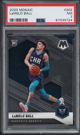 2020 Panini Mosaic LaMelo Ball ROOKIE #202 PSA 7 NRMT