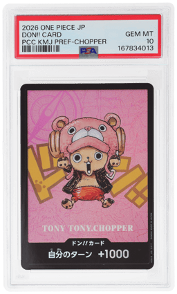 2026 One Piece Premium Card Collection Japanese Tony Tony Chopper Kumamoto Prefecture Special Don Card PSA 10