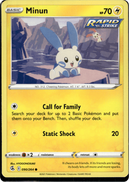 2021 Minun #90 Fusion Strike