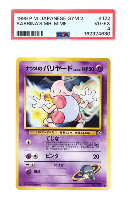 1999 Pokemon Gym 2: Challenge From the Darkness Japanese Sabrina's Mr. Mime #122 PSA 4