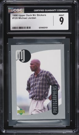 1998 Upper Deck MJ Stickers Michael Jordan #120 CGC 9 MINT