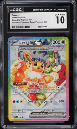 2025 Pokemon SV Promo Prismatic Evolutions Super Premium Full Art Eevee Ex #174 CGC 10 GEM MINT