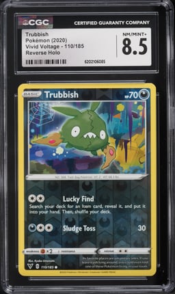 2020 Pokemon Vivid Voltage Reverse Holo Trubbish #110 CGC 8.5 NM-MT+