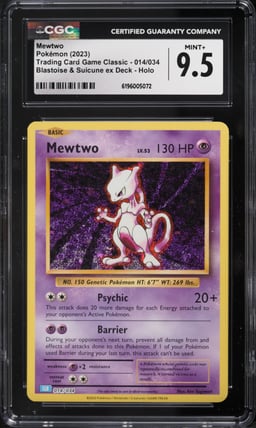 2023 Pokemon TCG Classic Collection Holo Mewtwo #14 CGC 9.5 MINT+