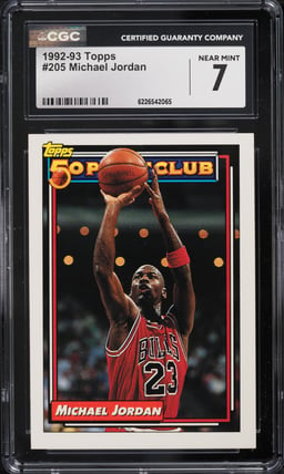 1992 Topps Basketball Michael Jordan #205 CGC 7 NRMT