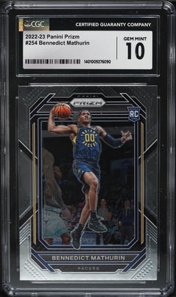 2022 Panini Prizm Bennedict Mathurin ROOKIE #254 CGC 10 GEM MINT