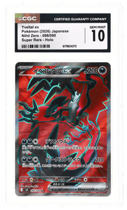2026 Pokemon Card Game Mega Nihil Zero Japanese Super Rare Yveltal Ex #098 CGC 10