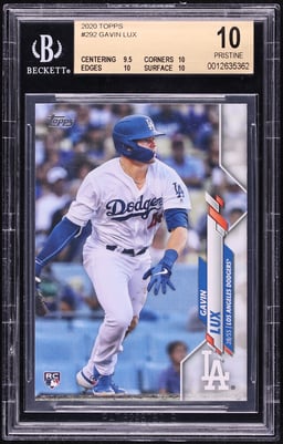 2020 Topps Gavin Lux ROOKIE #292 BGS 10 PRISTINE