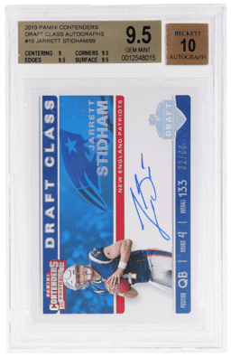 2019 Panini Contenders Draft Class Autograph Jarrett Stidham #DCAJS 32/99 BGS 9.5