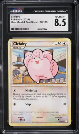 2010 Pokemon Heartgold & Soulsilver Clefairy #60 CGC 8.5 NM-MT+