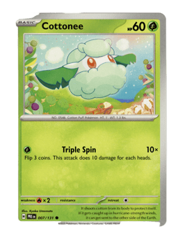 2025 Cottonee #7 Prismatic Evolutions