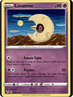 2020 Lunatone #72 Darkness Ablaze