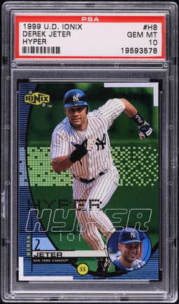 1999 Upper Deck Ionix Hyper Derek Jeter #H8 PSA 10 GEM MINT