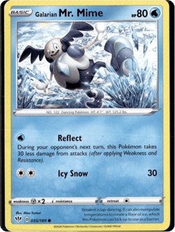 2020 Galarian Mr. Mime #35 Darkness Ablaze