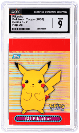 2000 Topps Pokemon Anination Series 3 Tv Pop-Up Pikachu #2 CGC 9