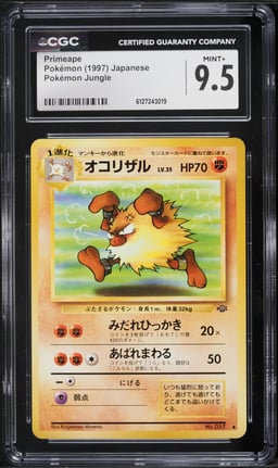 1997 Pokemon Japanese Jungle Primeape CGC 9.5 MINT+