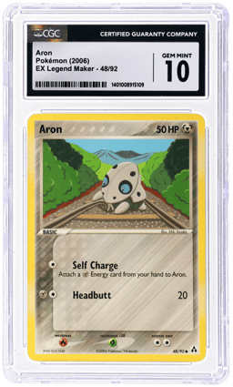 2006 Pokemon Ex Legend Maker Aron #48 CGC 10