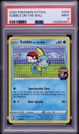 2020 Pokemon Sword & Shield Futsal Sobble On The Ball #5 PSA 9 MINT