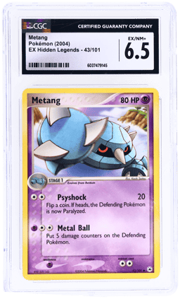 2004 Pokemon Ex Hidden Legends Metang #43 CGC 6.5
